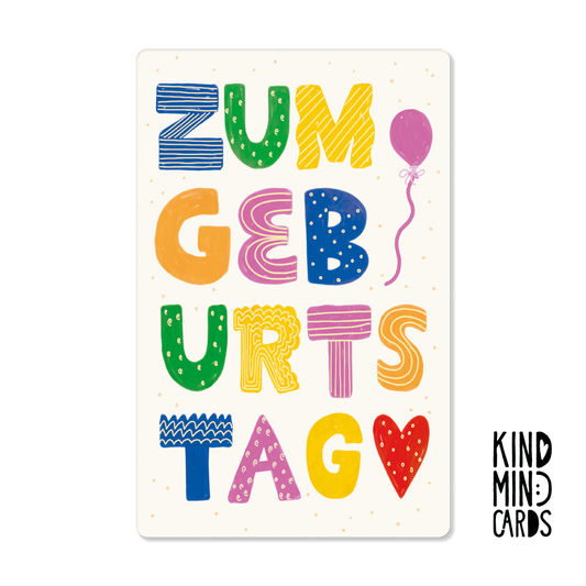 Postkarte "Zum Geburstag"