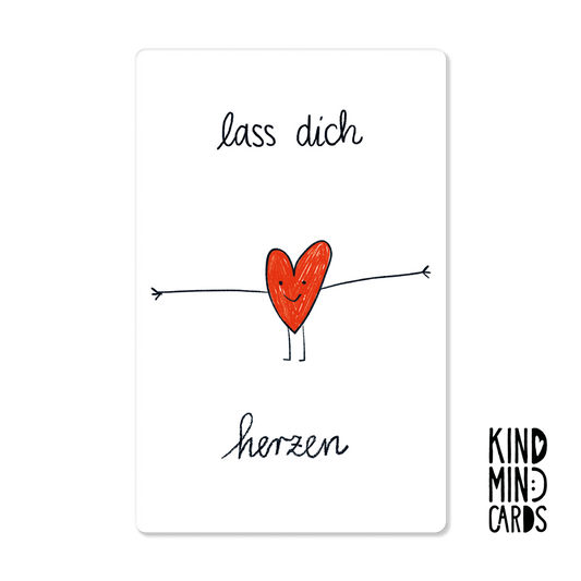 Postkarte "Lass dich herzen"