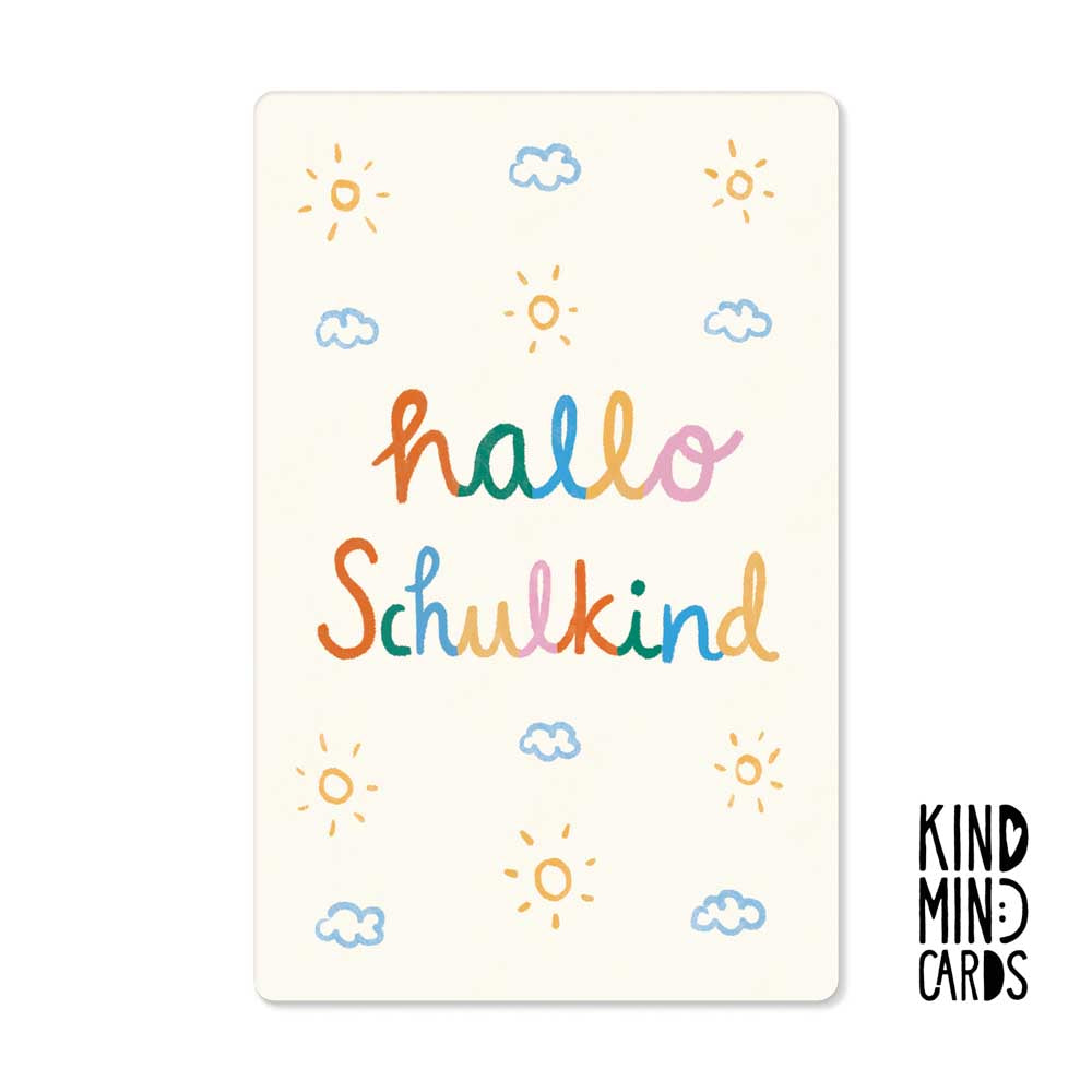Postkarte "Hallo Schulkind"