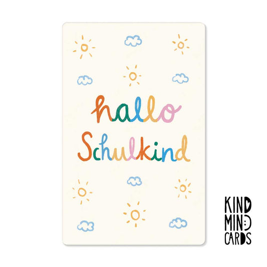 Postkarte "Hallo Schulkind"