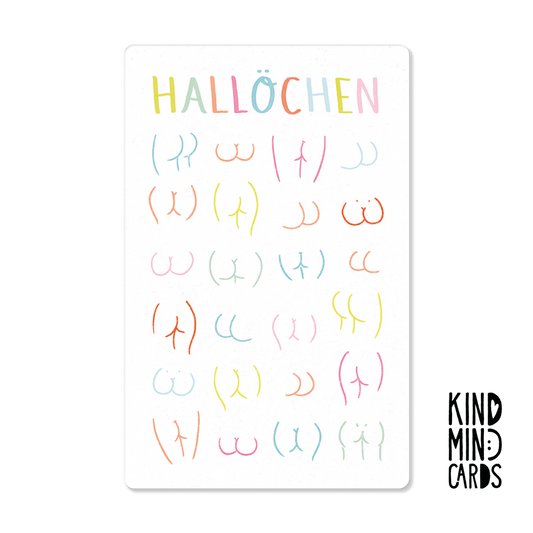 Postkarte "Hallöchen Popos"
