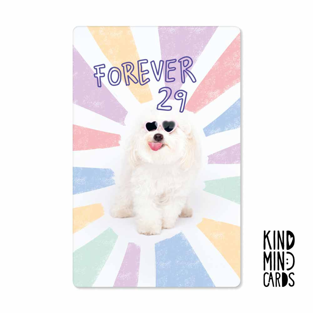 Postkarte "Forever 29" (Dog)