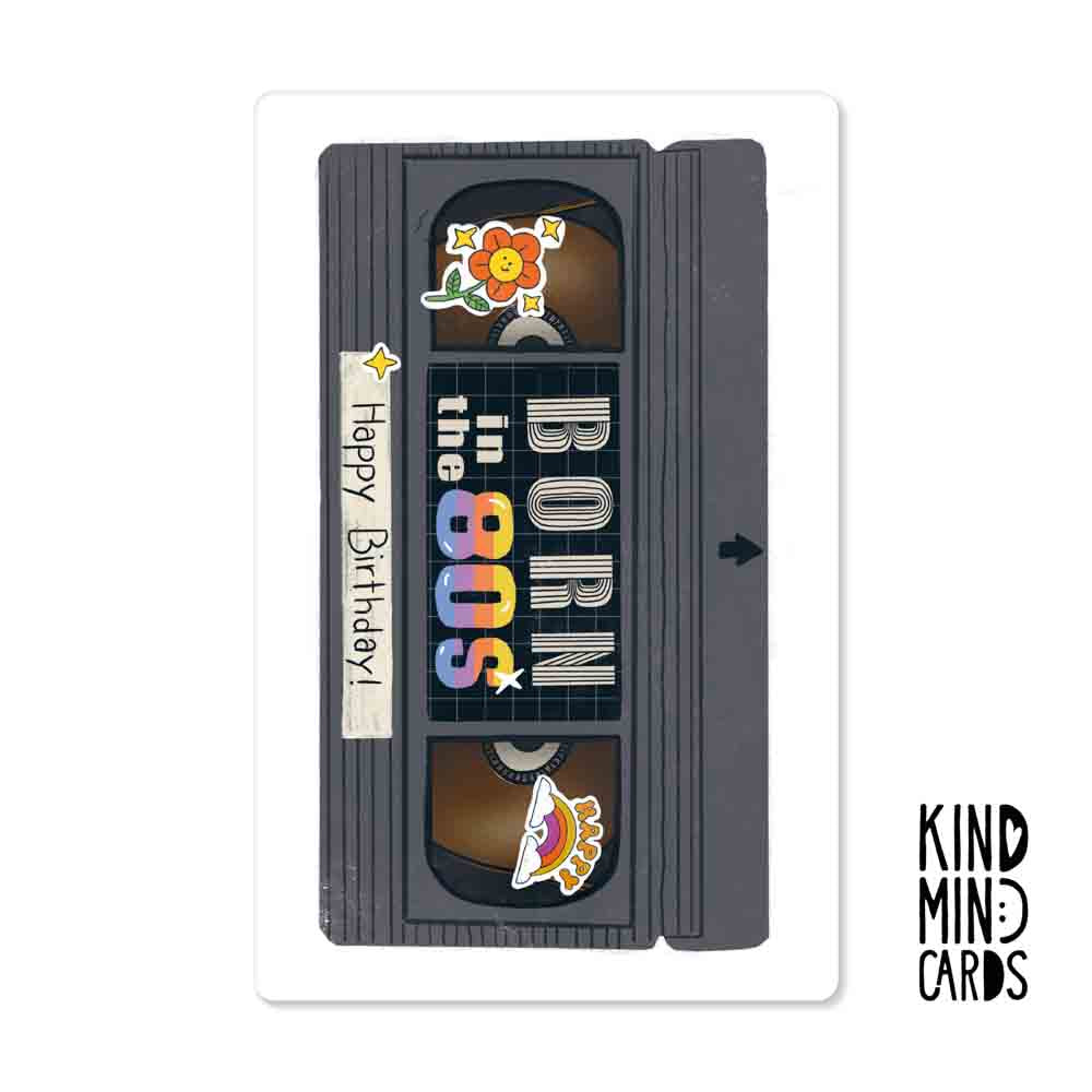 Postkarte "Born in the 80s"