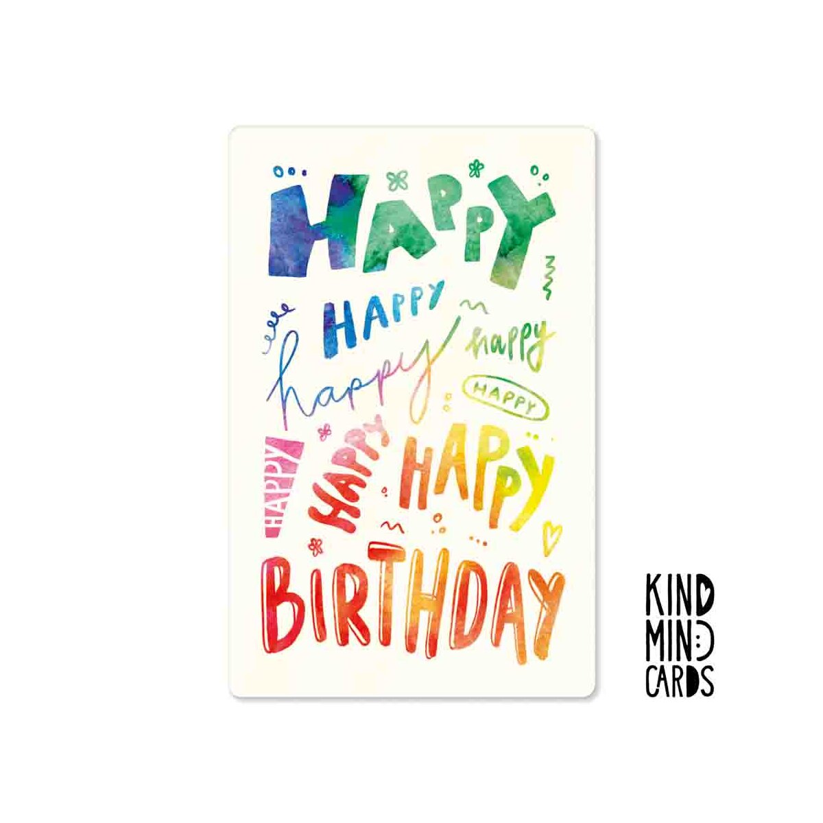 Postkarte "Happy happy happy birthday"