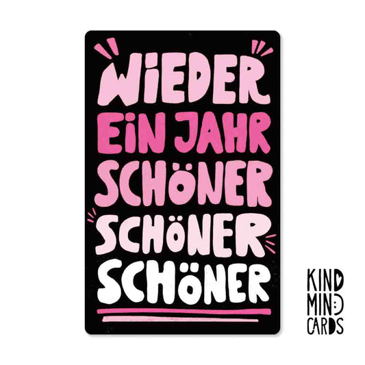 Postkarte "Wieder ein Jahr schöner"