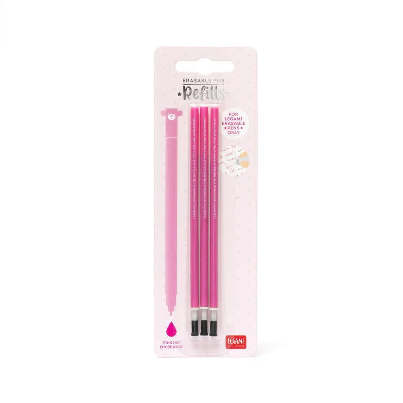 3 pinke Ersatzminen für Löschbare Gelstifte, Legami