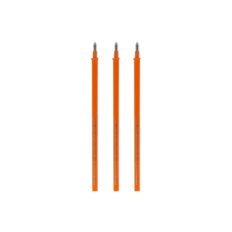 3 orange Ersatzminen für Löschbare Gelstifte, Legami