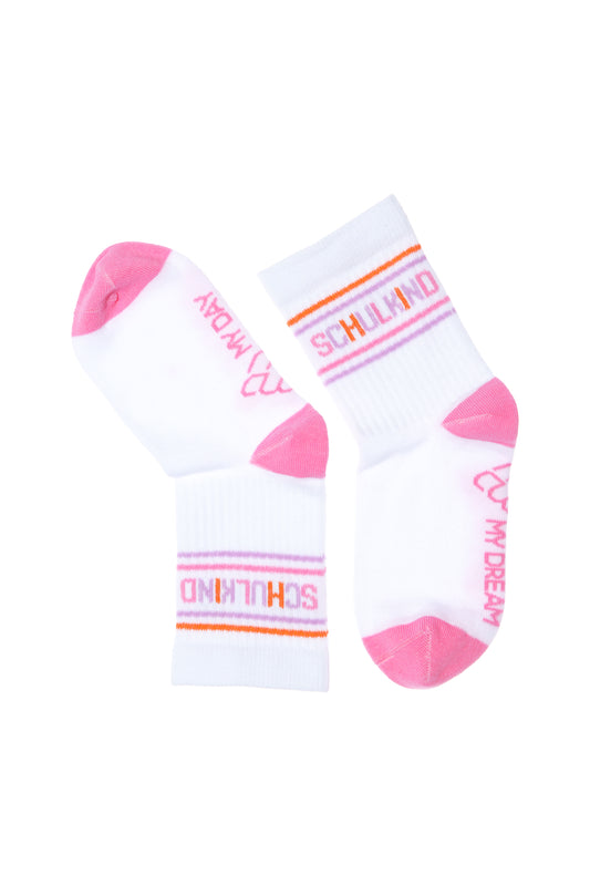 Kindersocken "SCHULKIND", pink