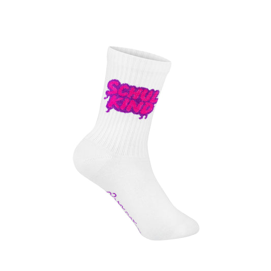 Kindersocken "SCHULKIND", Graffiti Pink