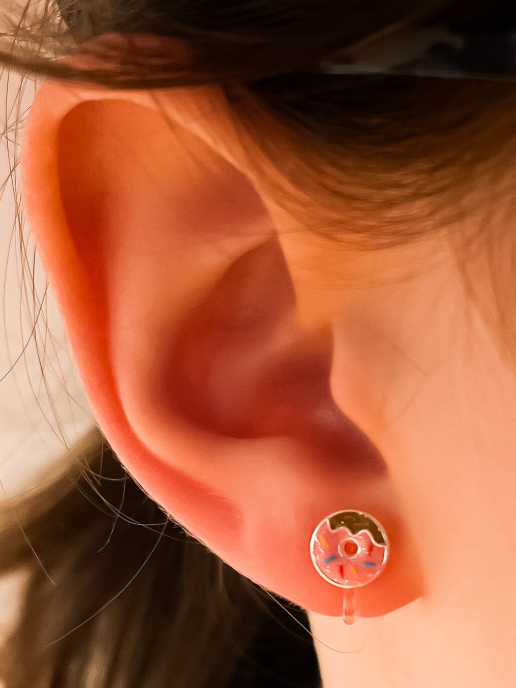 Donut - Ohrclips für Kinder