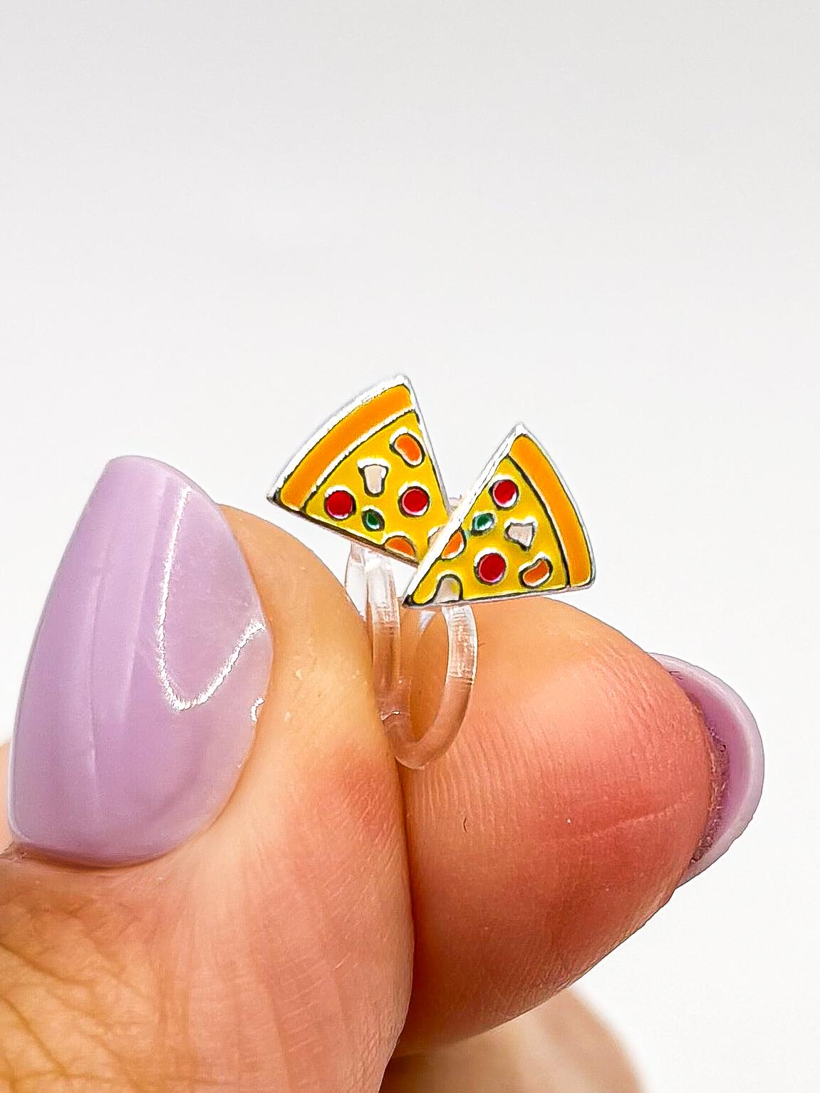Pizza - Ohrclips für Kinder