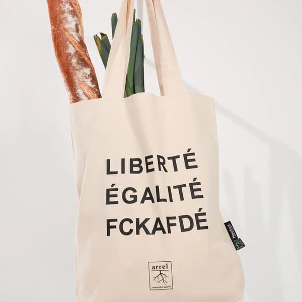 FCKAFDÉ Premium Tote Bag - Nature & Black