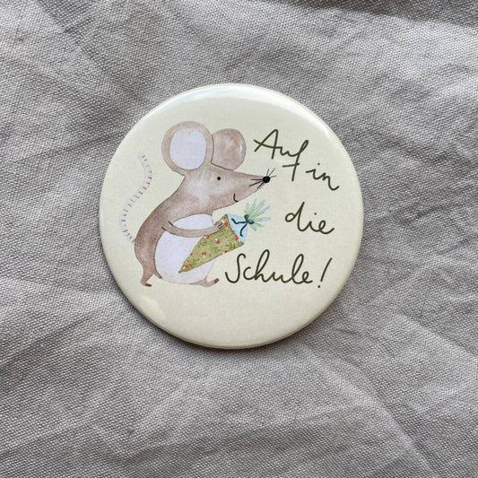 Button "Auf in die Schule" Maus