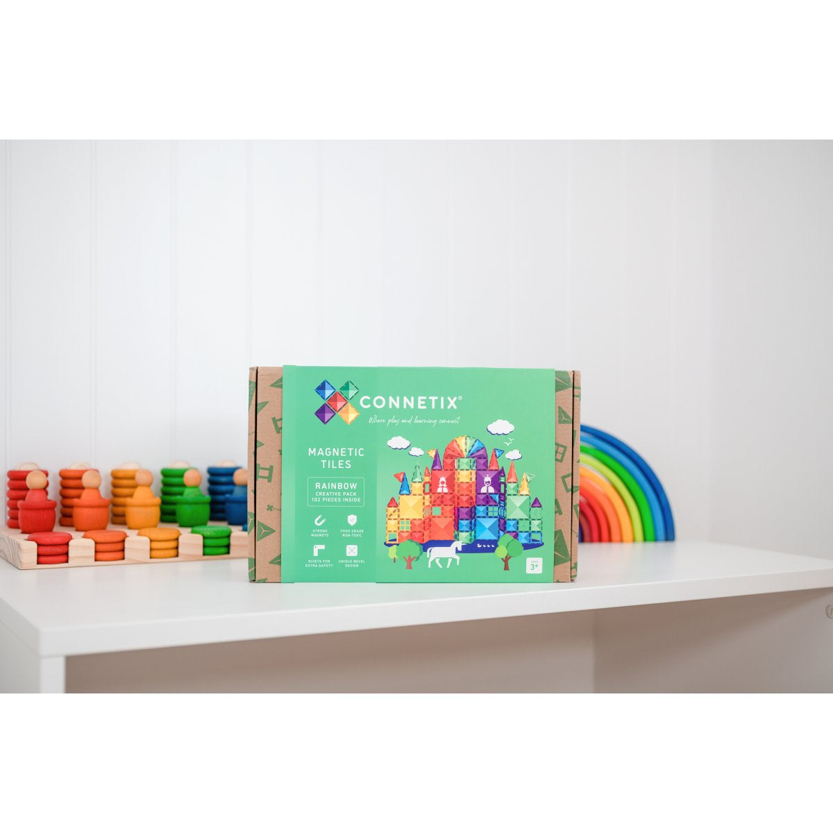 CONNETIX Magnetbausteine Rainbow Creative Pack - 102 Teile