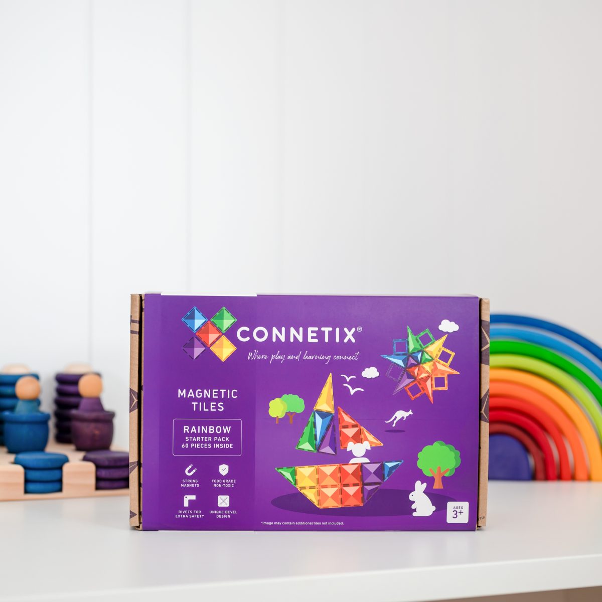 CONNETIX Magnetbausteine Rainbow Starter Pack - 60 Teile