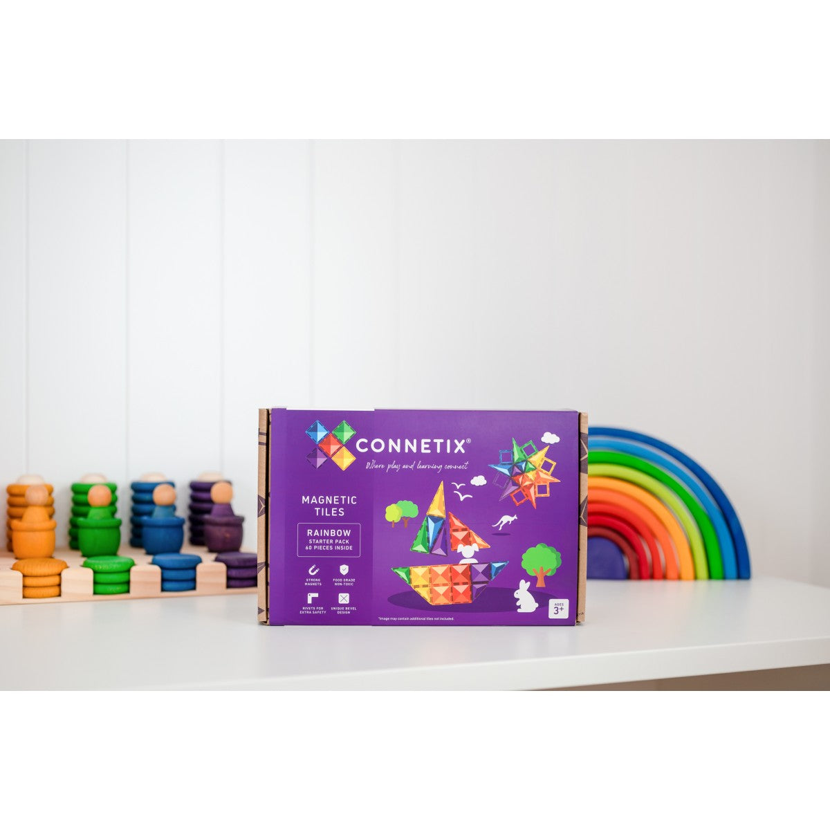 CONNETIX Magnetbausteine Rainbow Starter Pack - 60 Teile