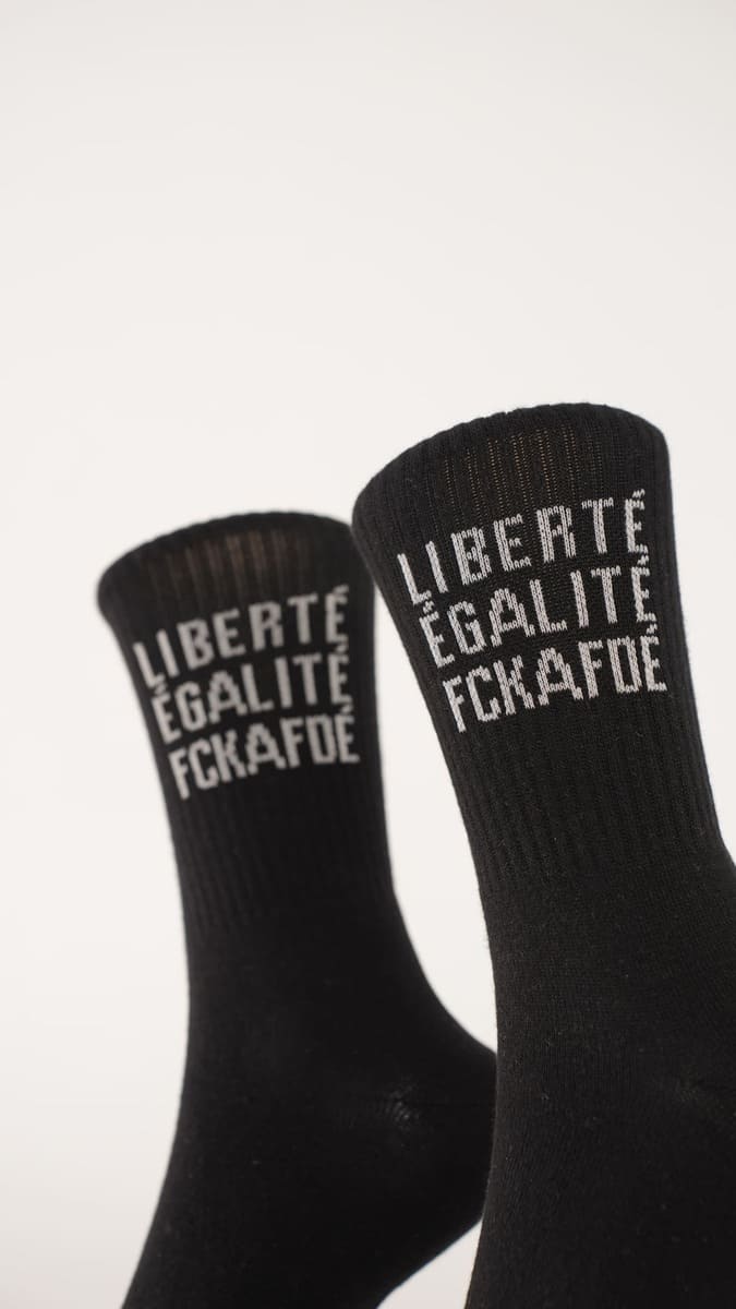FCKAFDÉ Statement Socken, schwarz