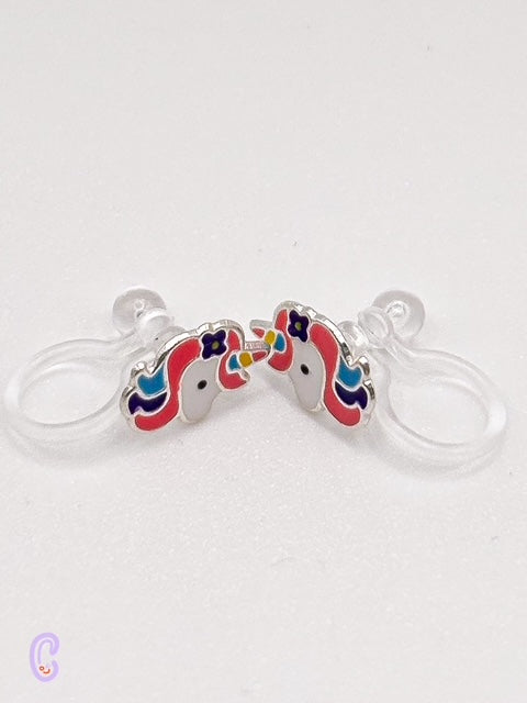 Einhorn - Ohrclips für Kinder