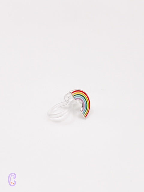 Regenbogen - Ohrclips für Kinder