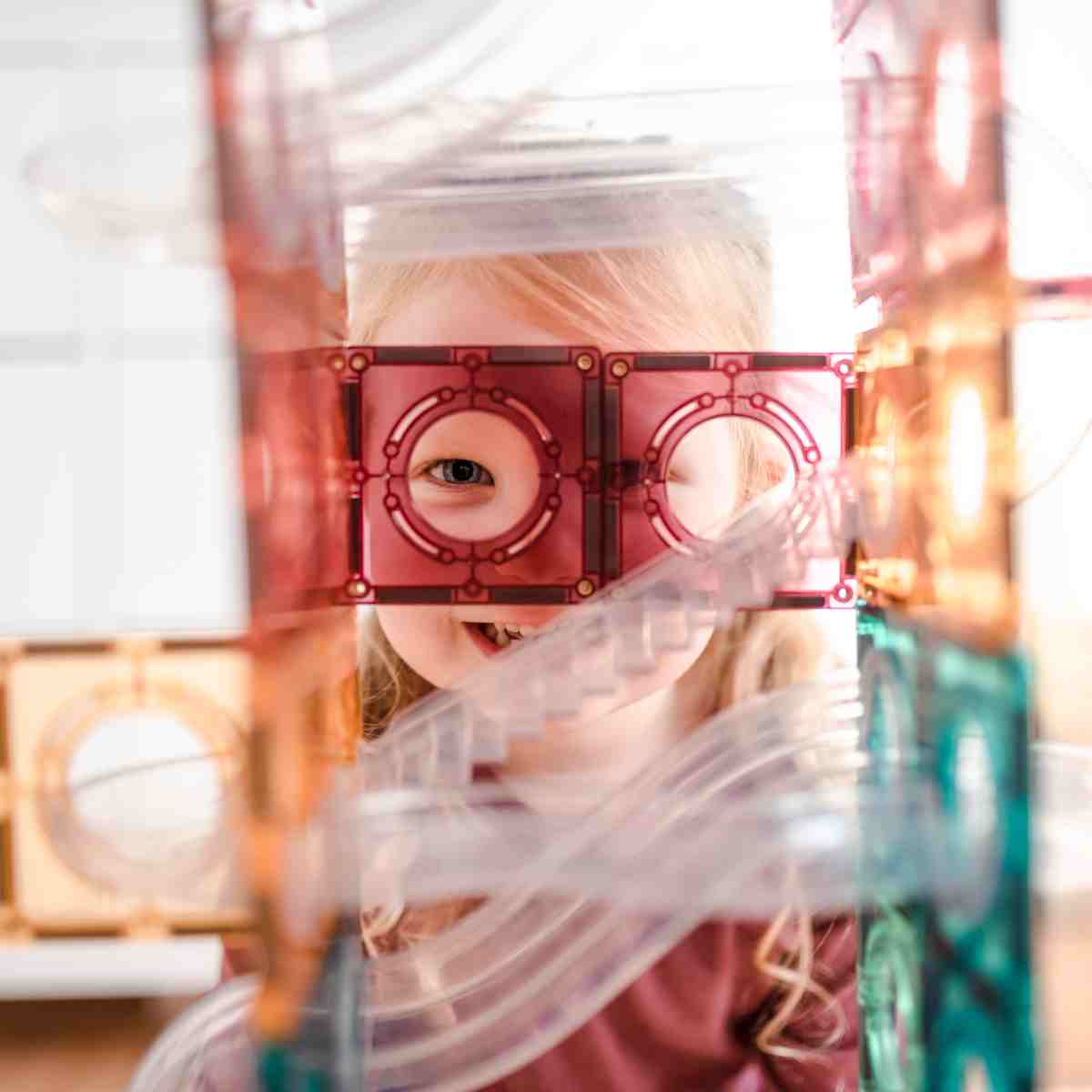 CONNETIX Magnetbausteine Kugelbahn Pastell - 106 Teile