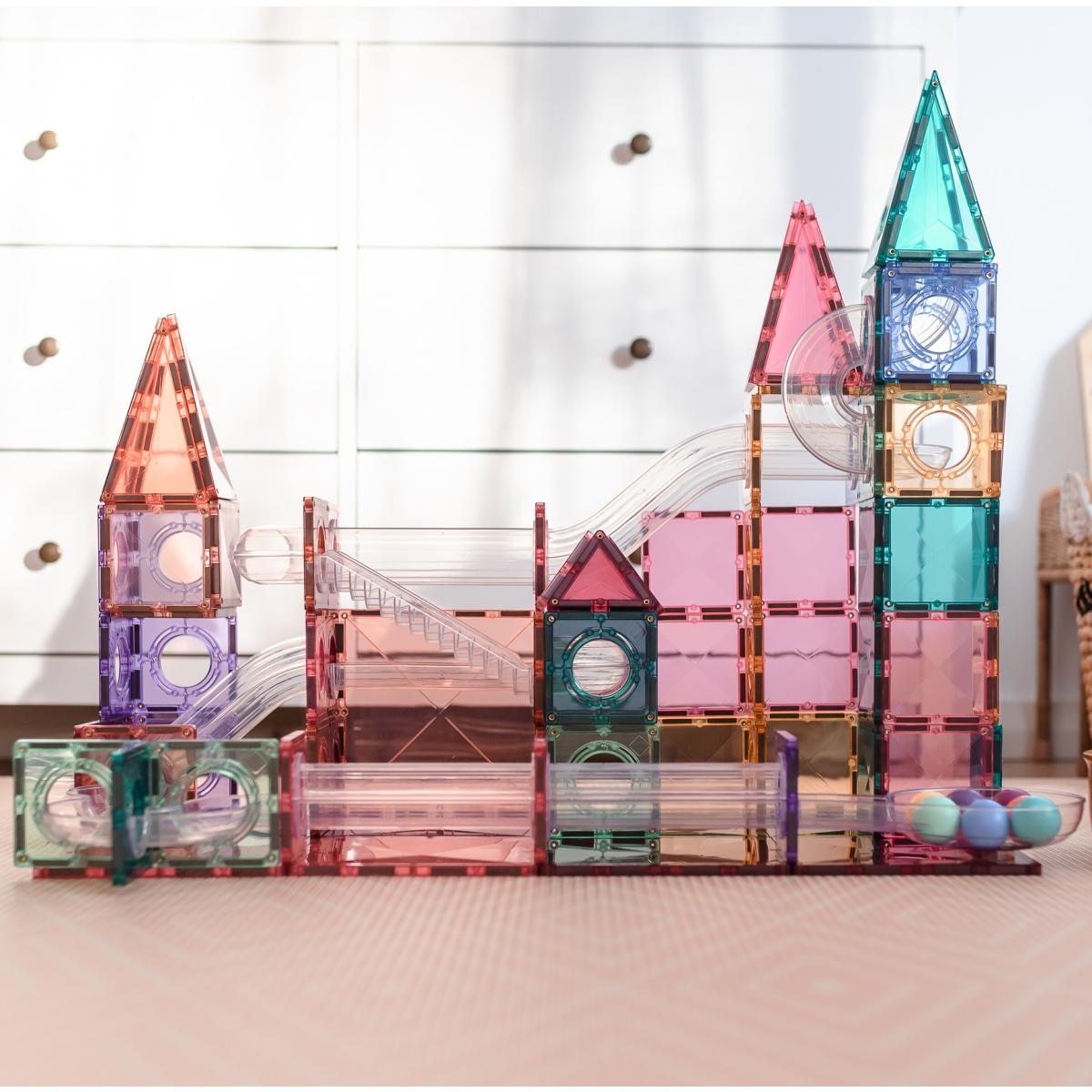 CONNETIX Magnetbausteine Kugelbahn Pastell - 106 Teile